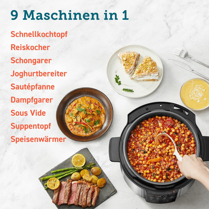 9-in-1 Funktionen des COSORI Schnellkochtopfs für vielseitiges Kochen